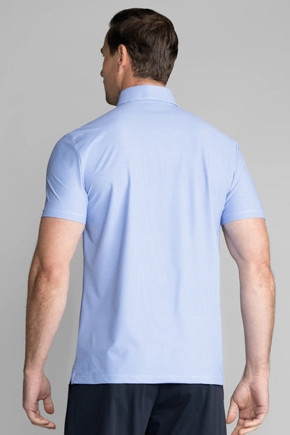 Event Polo Windowpane | Blue Puppytooth