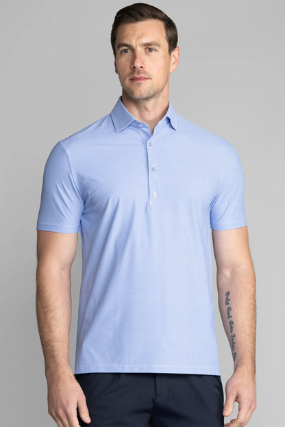 Event Polo Windowpane | Blue Puppytooth