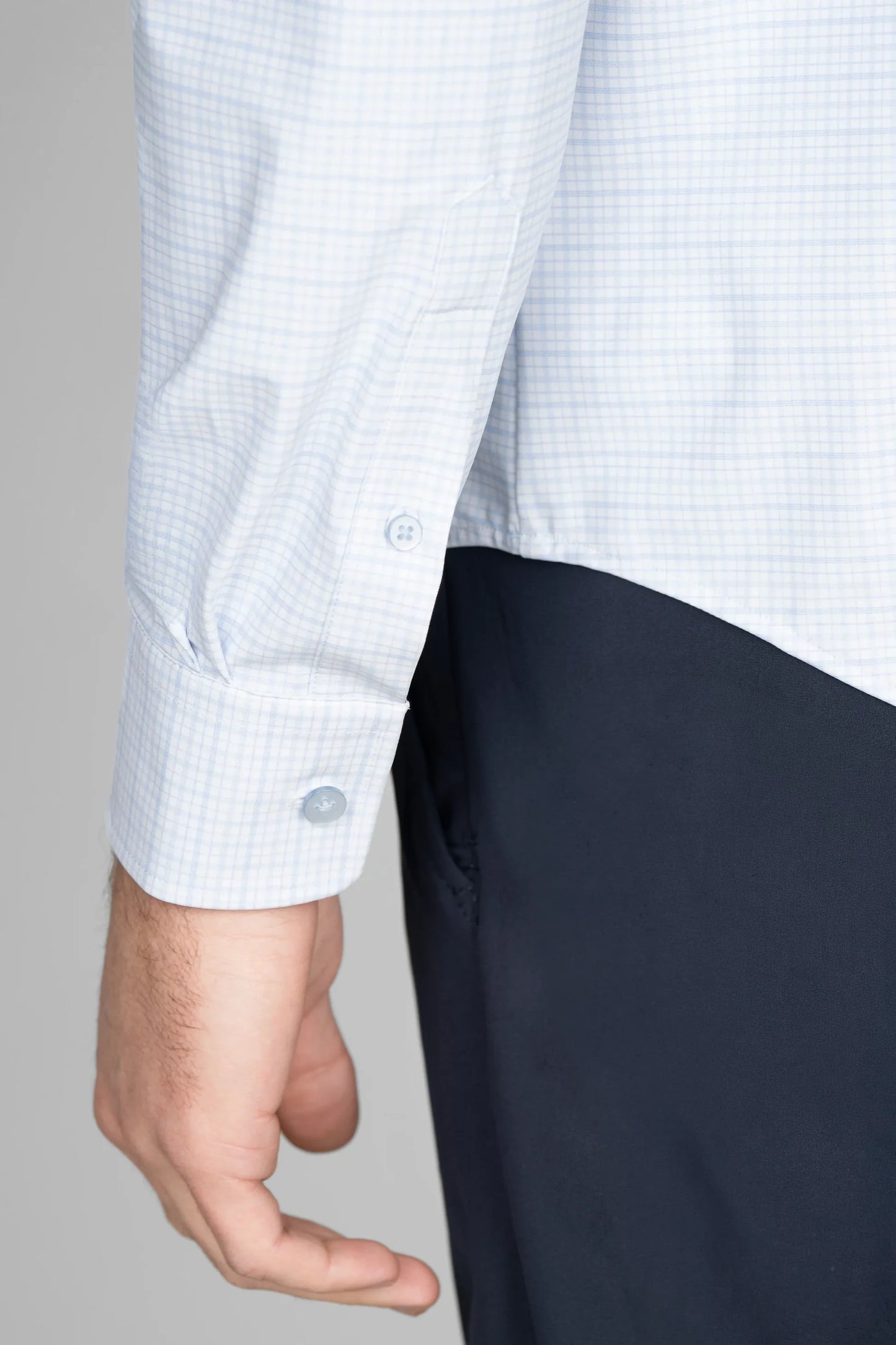 The Event Shirt Windowpane | Light Blue Grid
