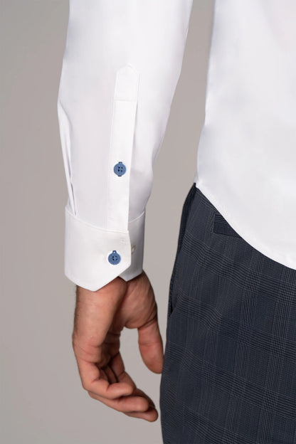 The Event Shirt Solid | White Blue