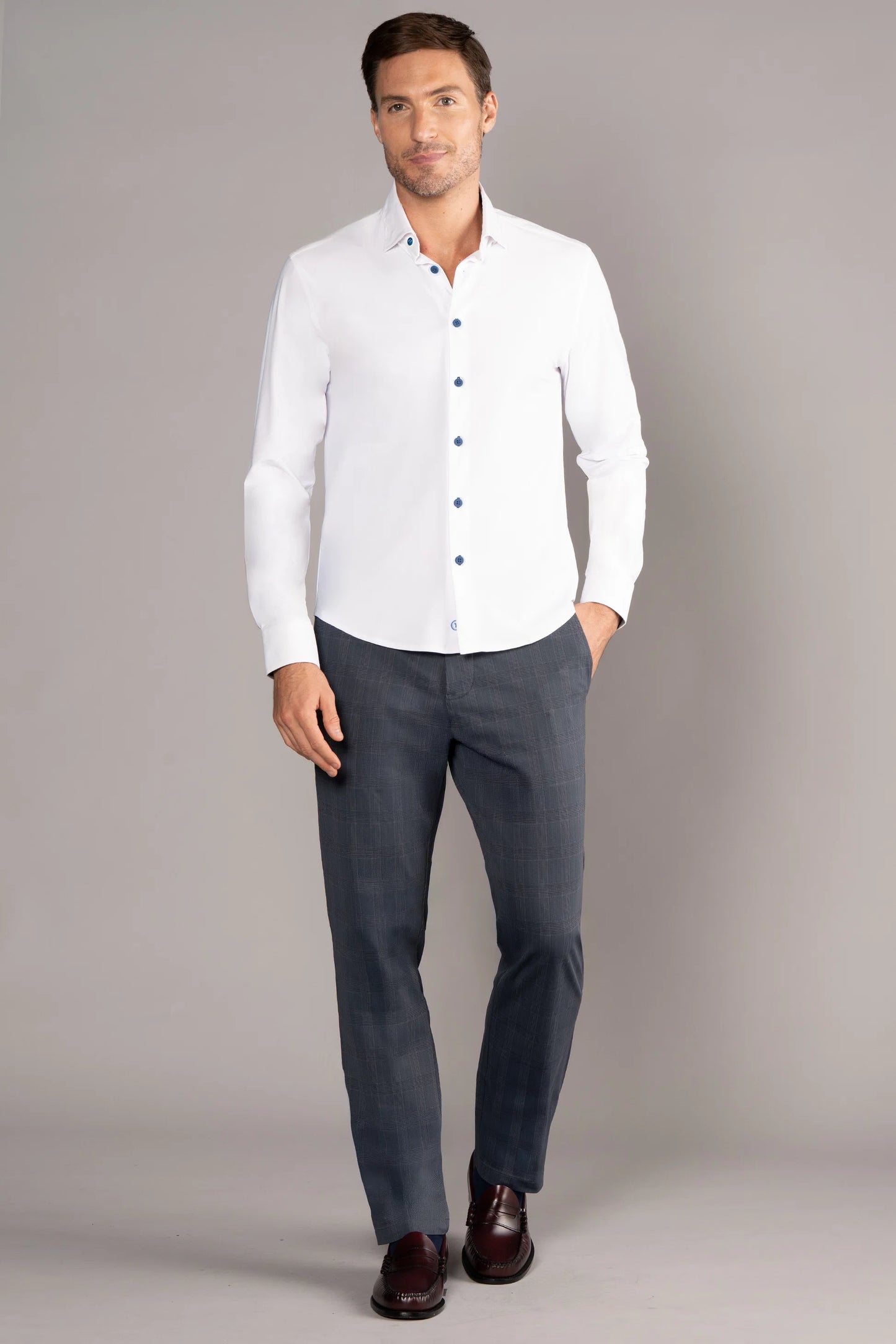 The Event Shirt Solid | White Blue