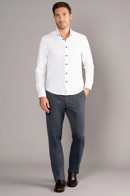 The Event Shirt Solid | White Blue